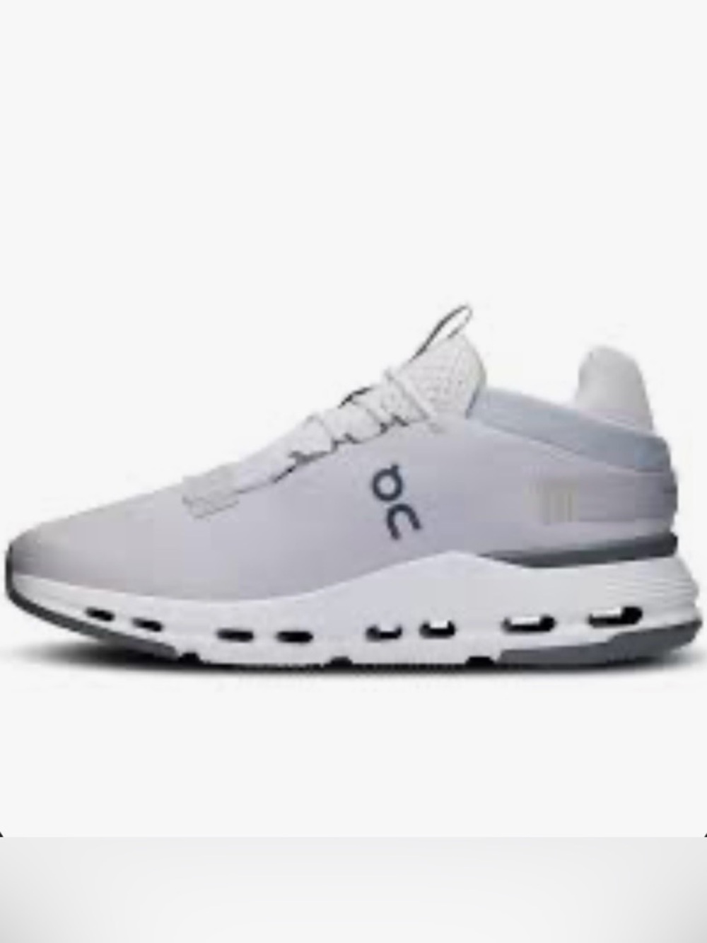On Running Womens Cloudswift White and Light Gray Sneakers